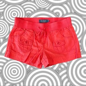 Nwot Ci Sono Size Small Linen/Rayon Elastic Waist Tangerine Shorts